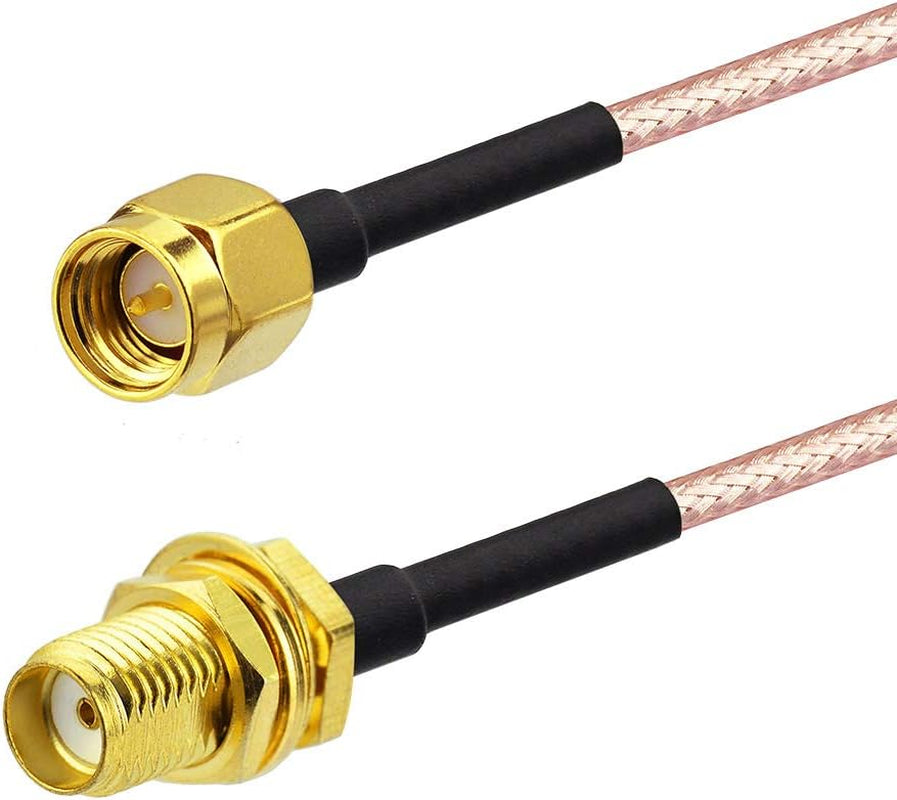 SMA Male to Female RF Coaxial Cable 12Inches + 5Pcs Adapter Kit