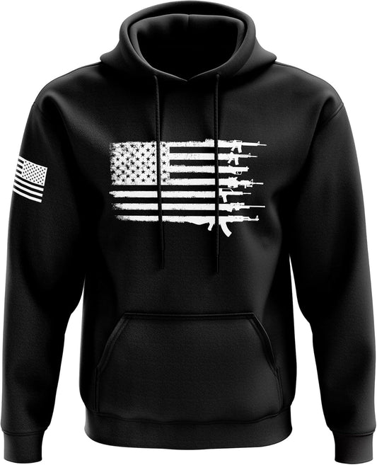 Patriotic Camo Flag Heavyweight Hoodies for Men and Women | Decorated in the USA