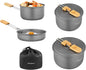 7Pcs Camping Cookware Mess Kit