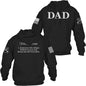 Men'S Graphic Dad Defined Hoodie 4Xlarge