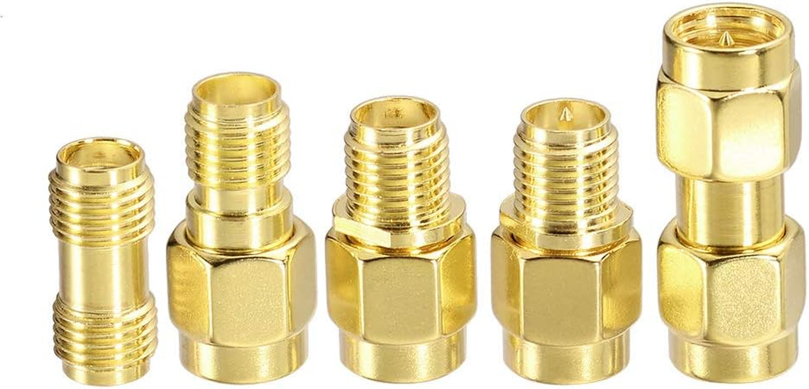 SMA Male to Female RF Coaxial Cable 12Inches + 5Pcs Adapter Kit